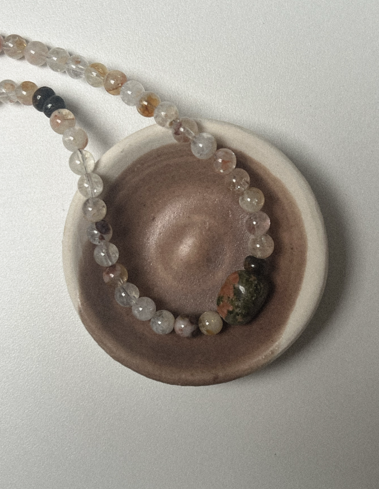 Calven - Quartz & Unakite Necklace