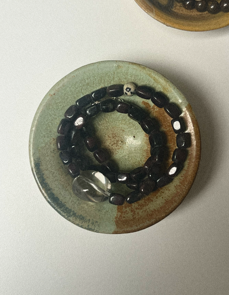 Myrrith - Garnet & Clear Quartz Necklace