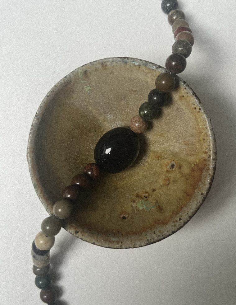 Thalione - Riverstone & Onyx Necklace