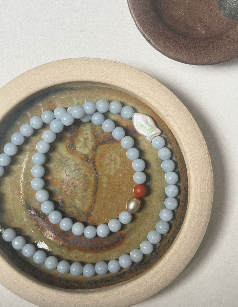 Sylare - Angelite & Pearl Necklace