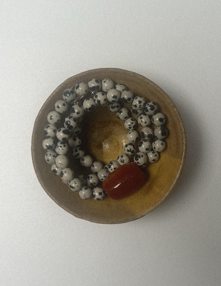 Myrrhael - Dalmatian Jasper & Carnelian Necklace