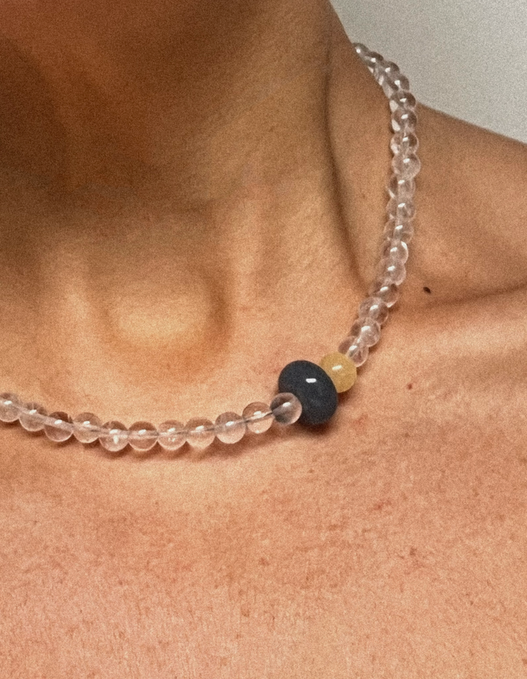 Narell - Clear Quartz & Citrine Necklace