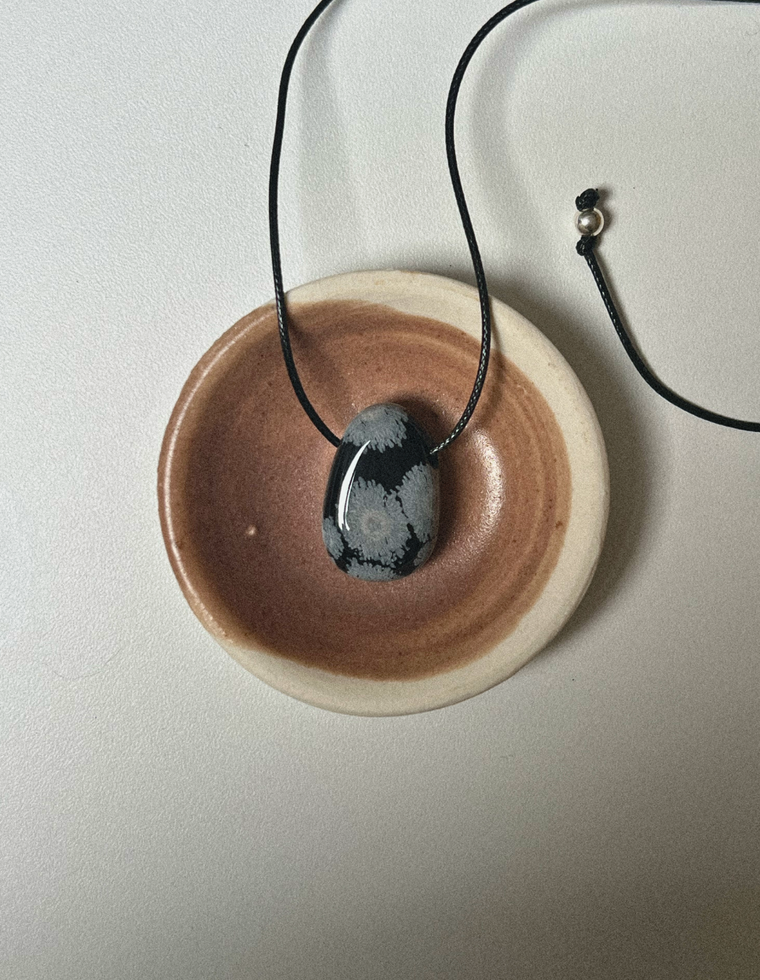 Maevor - Snowflake Obsidian Forma Pendant