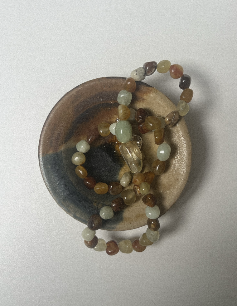Morwenna - Jade & Citrine Necklace