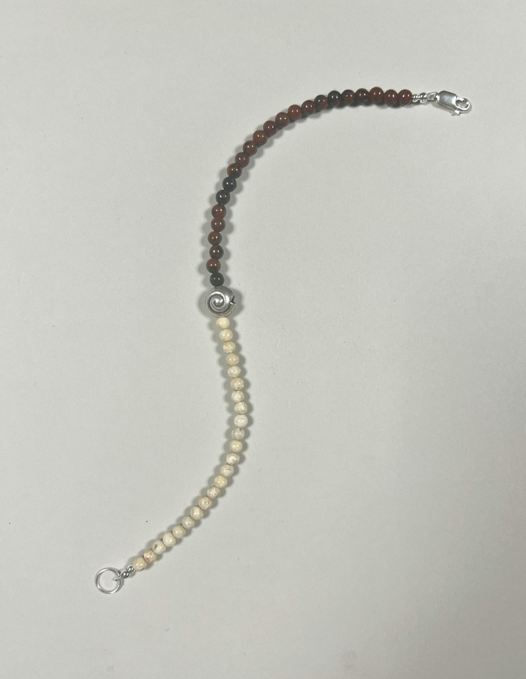 Orren - Riverstone & Mahogany Obsidian Anklet