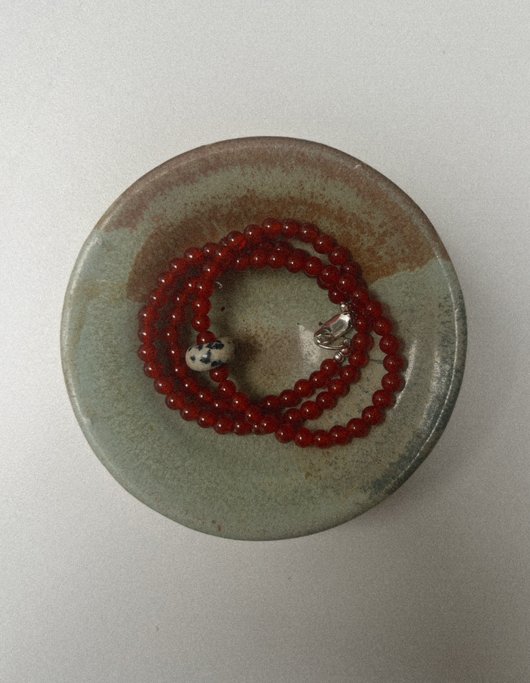 Velros - Carnelian & Dalmatian Jasper Necklace