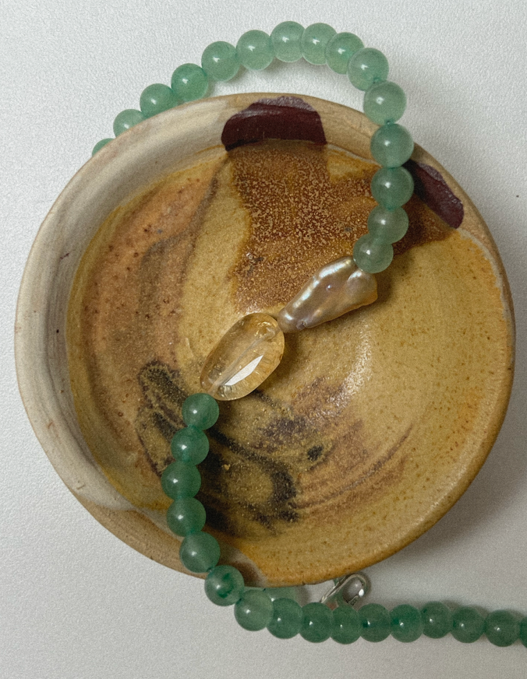 Solvine - Aventurine & Pearl Necklace