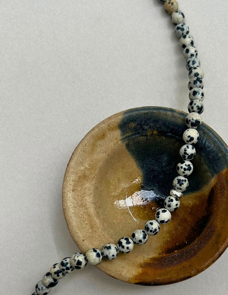 Still 12: dalmatian jasper necklace, hand-strung by Palm of Feronia, photo 2