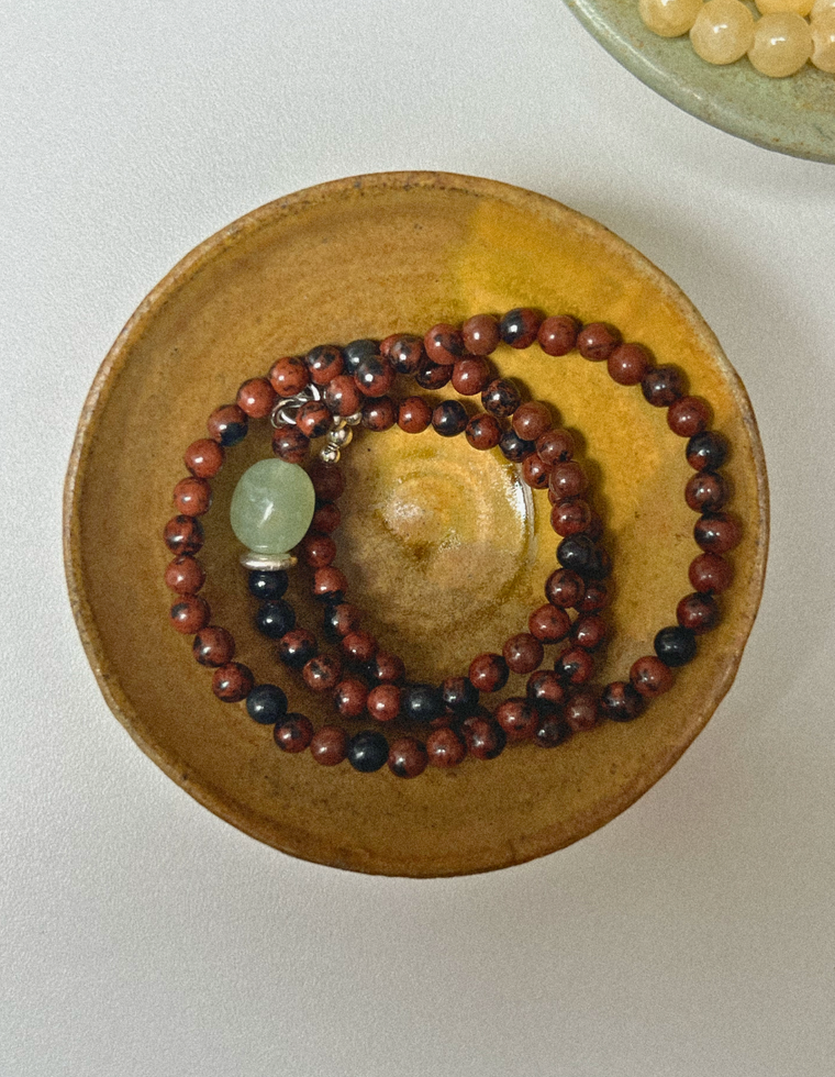 Elviora - Mahogany Obsidian Necklace