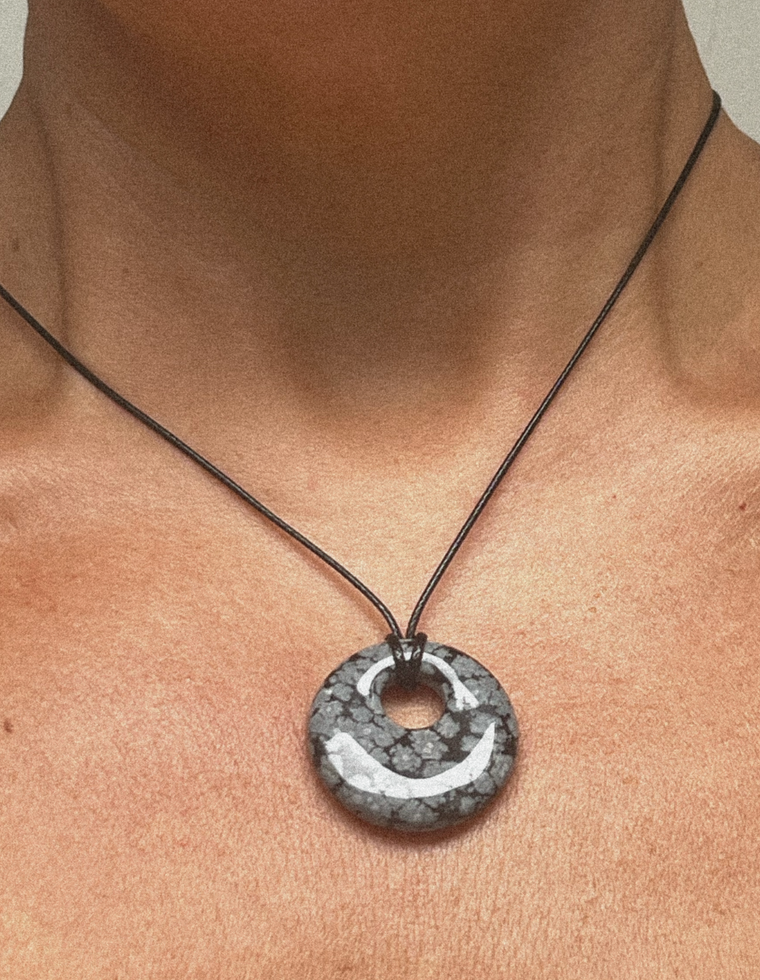 Velden II - Snowflake Obsidian Circa Pendant