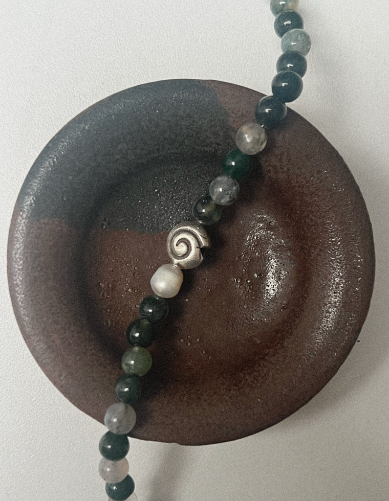Marisca - Moss Agate & Bloodstone Necklace