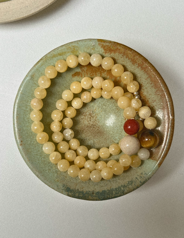 Olyra - Yellow Jade & Tiger Eye Necklace