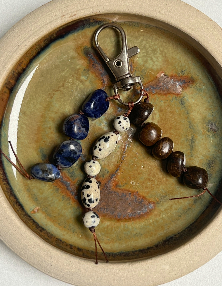 Stoned Charm - Lapis Lazuli & Bronzite