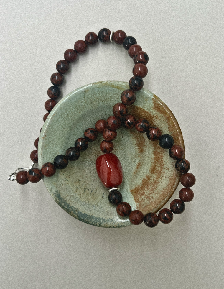 Marwyn II - Mahogany Obsidian Necklace