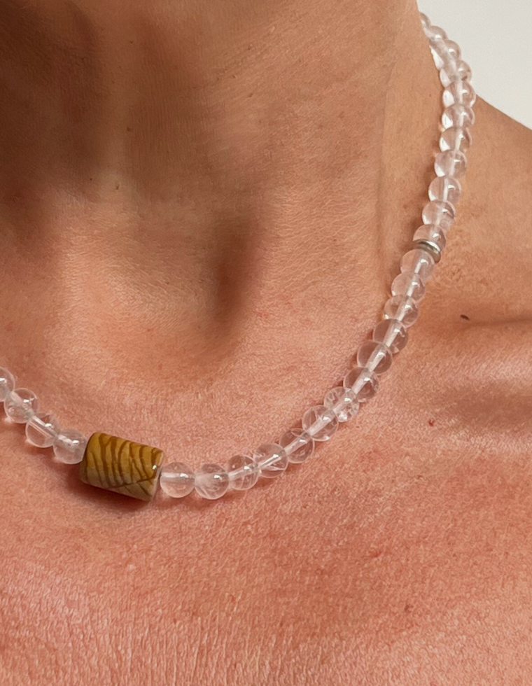 Serenel - Clear Quartz & Picture Jasper Necklace