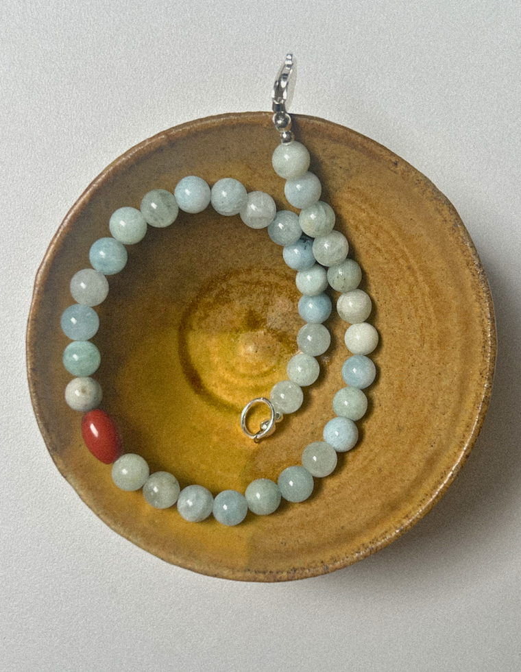 Seravine - Morganite & Red Jasper Anklet