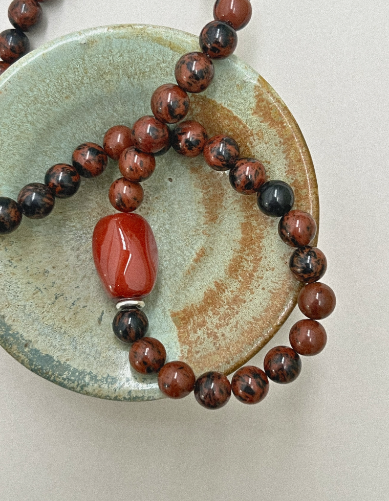 Marwyn II - Mahogany Obsidian Necklace