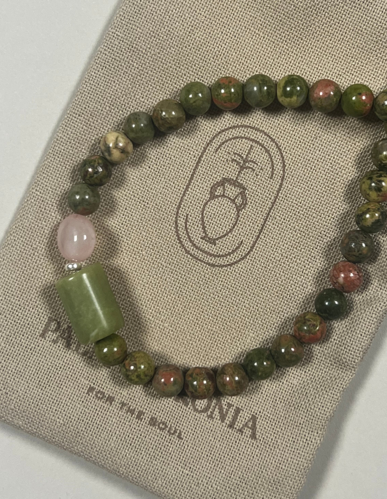 Anesha  - Unakite & Rose Quartz Necklace