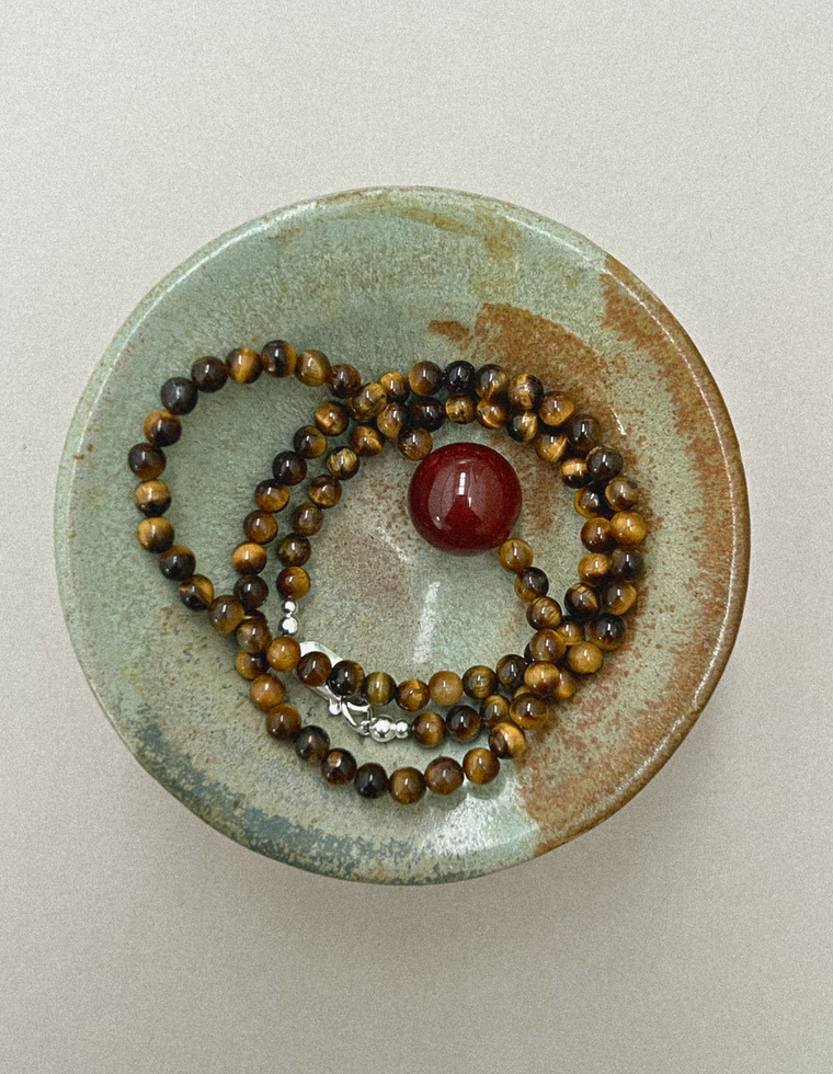 Olenna - Tiger Eye & Carnelian Necklace