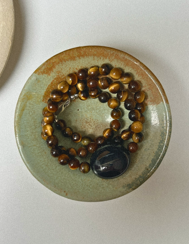 Orelith - Tiger Eye & Onyx Necklace