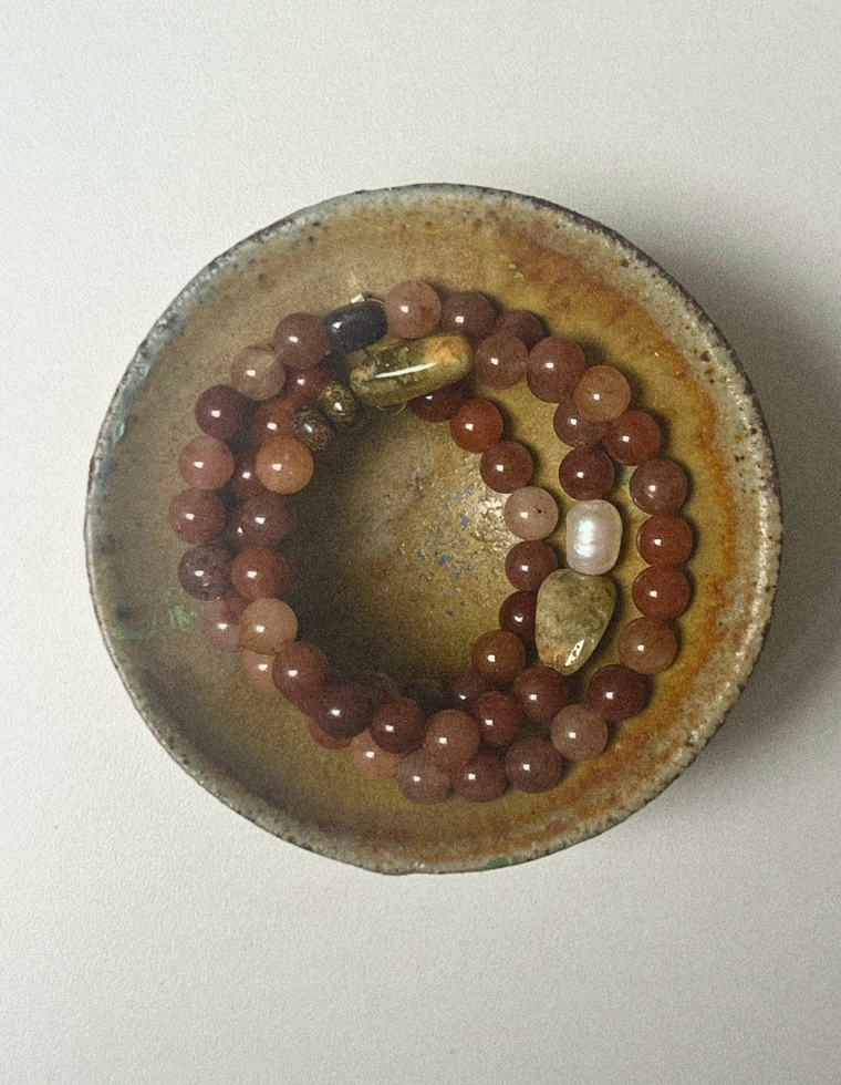 Calviora - Aventurine & Green Garnet Necklace