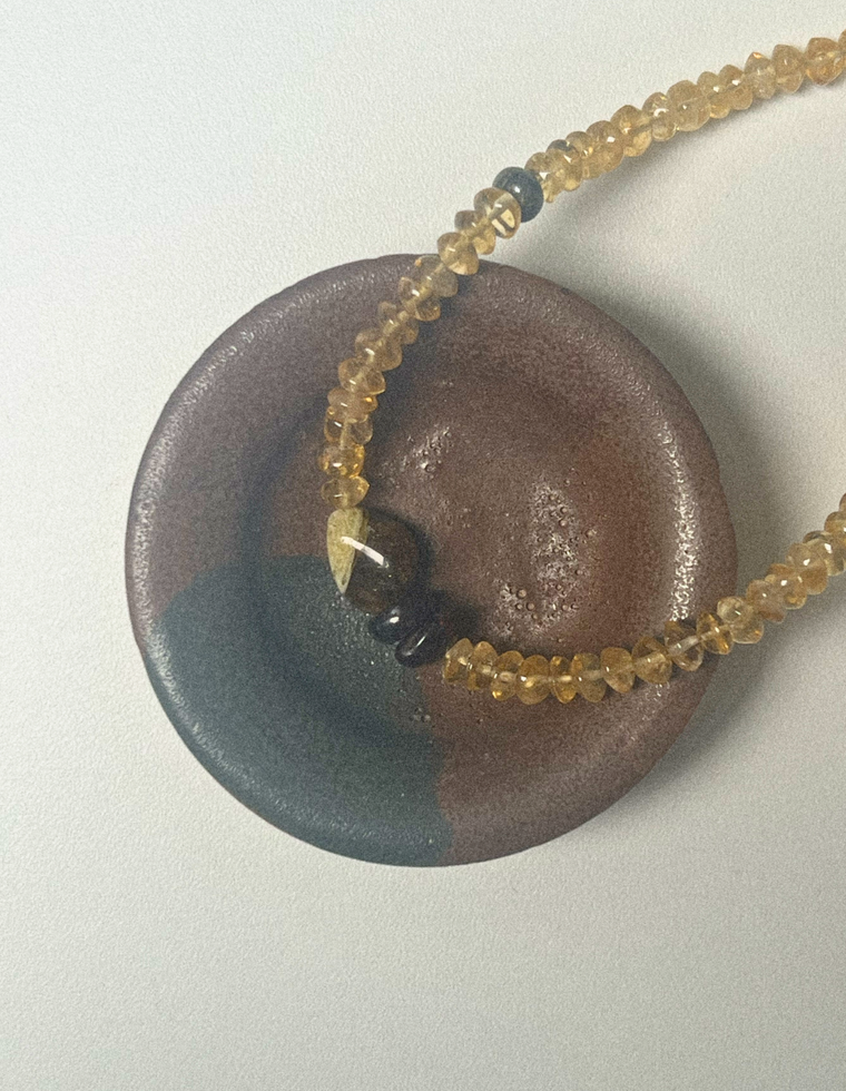 Nytheris - Citrine & Green Garnet Necklace