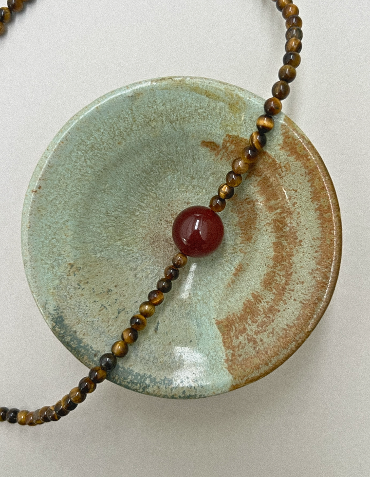 Olenna - Tiger Eye & Carnelian Necklace