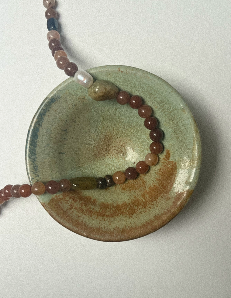 Calviora - Aventurine & Green Garnet Necklace