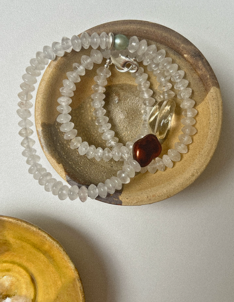 Calisandra - Clear Quartz & Pearl Necklace