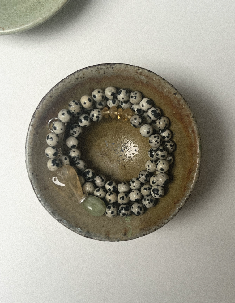 Orlyth - Dalmatian Jasper & Citrine Necklace