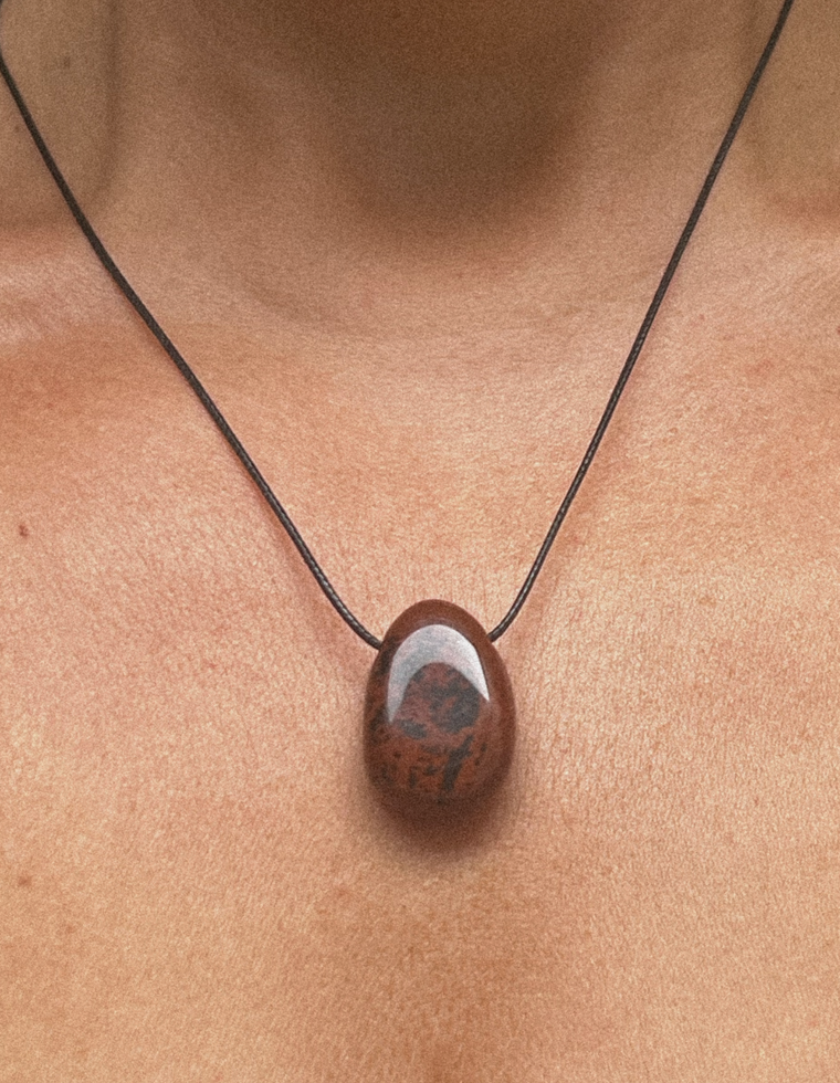 Riven II - Mahogany Obsidian Forma Pendant