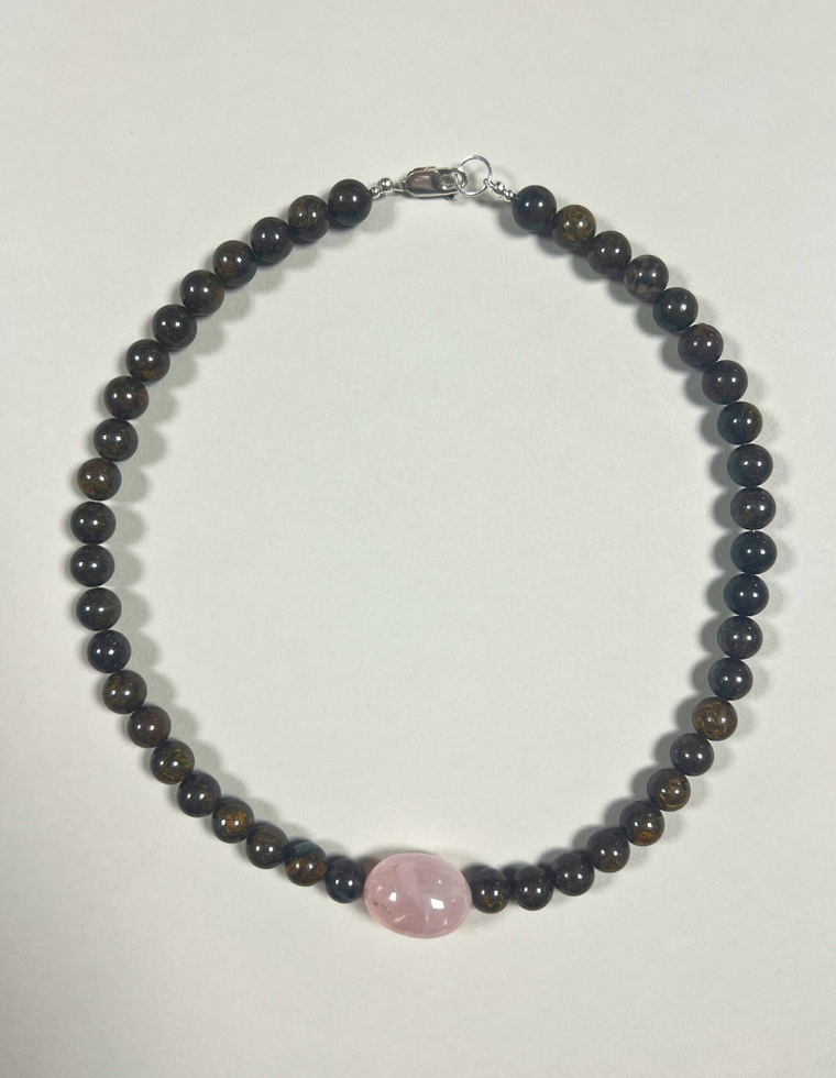 Olenara - Bronzite & Rose Quartz Necklace