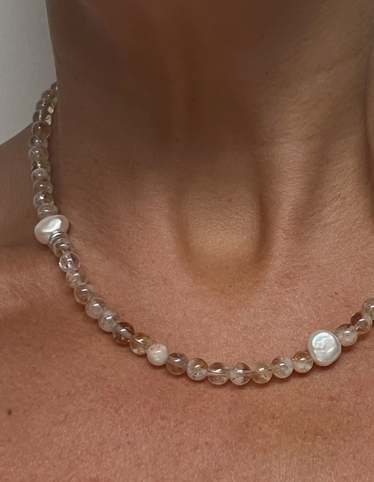 Selvyn II - Quartz & Pearl Necklace