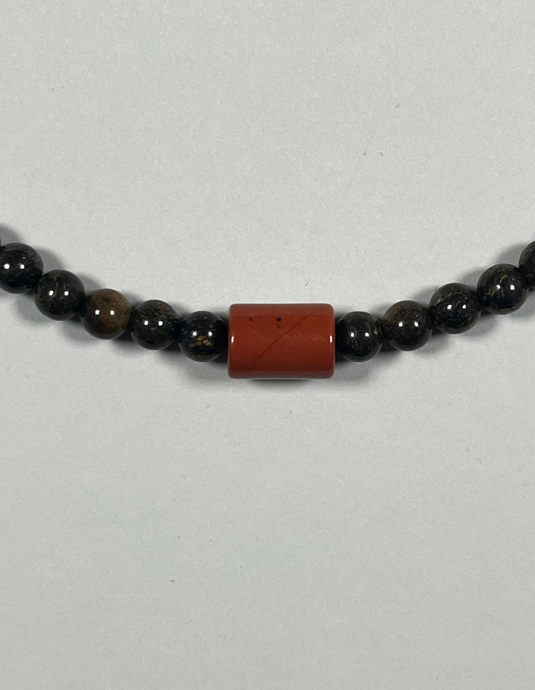 Brannic - Bronzite & Red Jasper Necklace