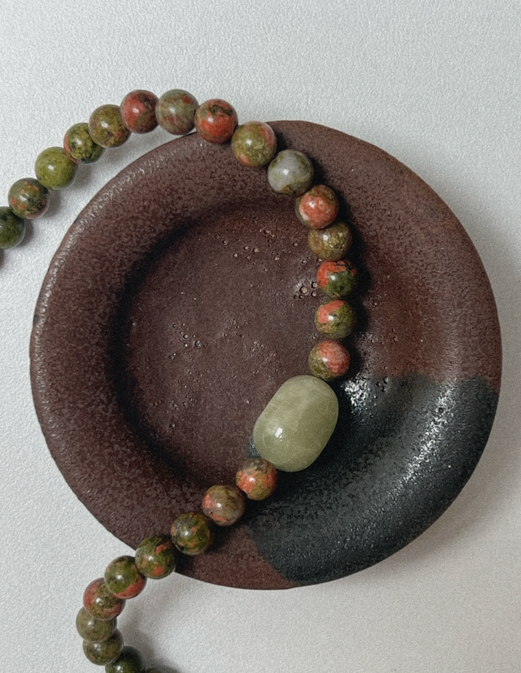 Orvella - Unakite & Beryl Necklace