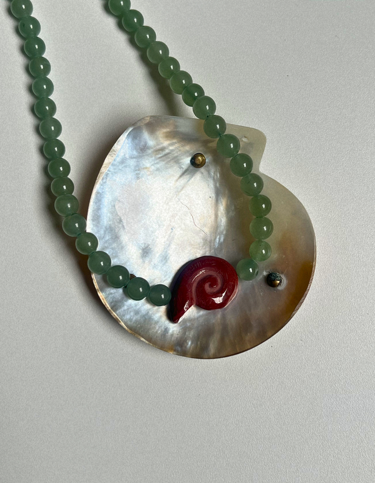Halo 20 - Aventurine Whorl Necklace