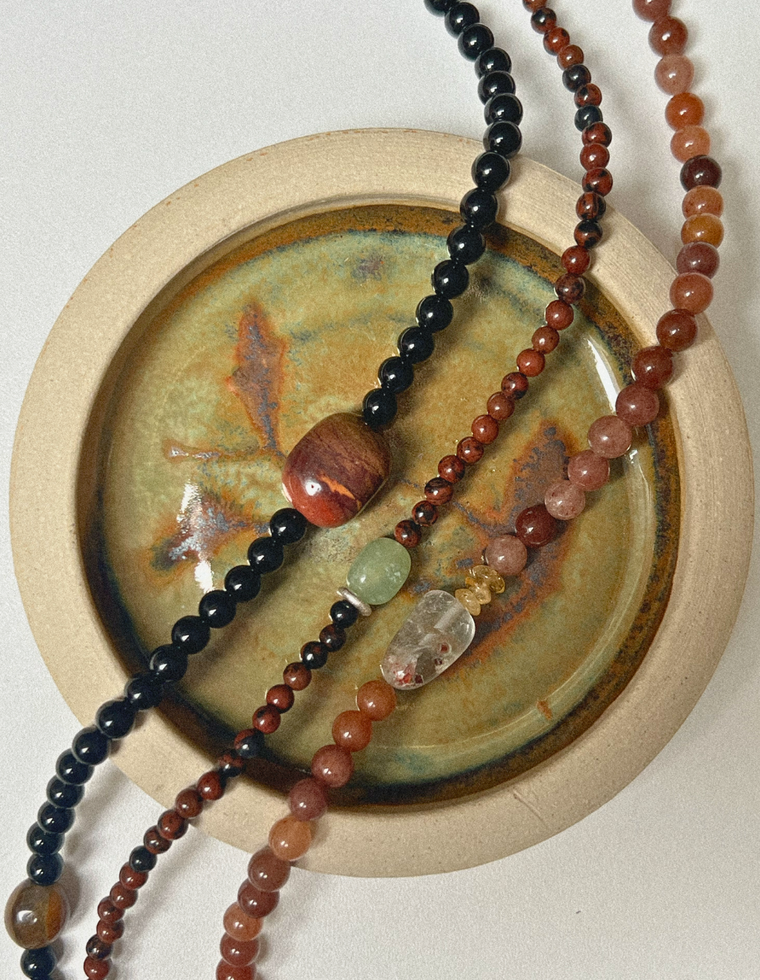 Elviora - Mahogany Obsidian Necklace