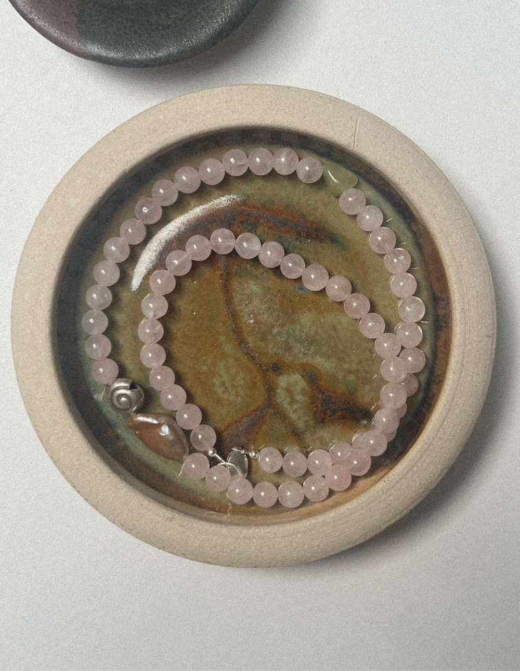 Elvoneth - Rose Quartz & Pearl Necklace