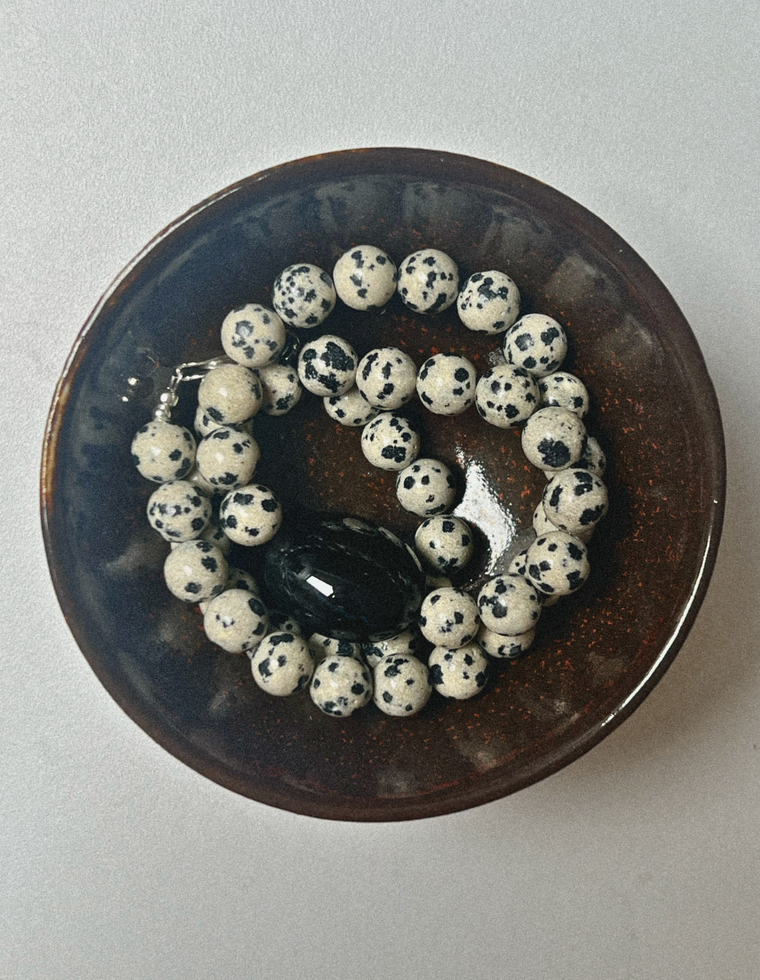 Ravienne - Dalmatian Jasper & Onyx Necklace