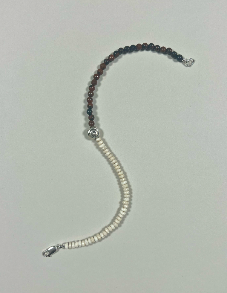 Orren II - Riverstone & Mahogany Obsidian Anklet