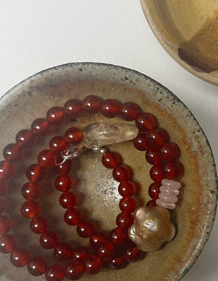 Sorvyn - Carnelian & Pearl Necklace