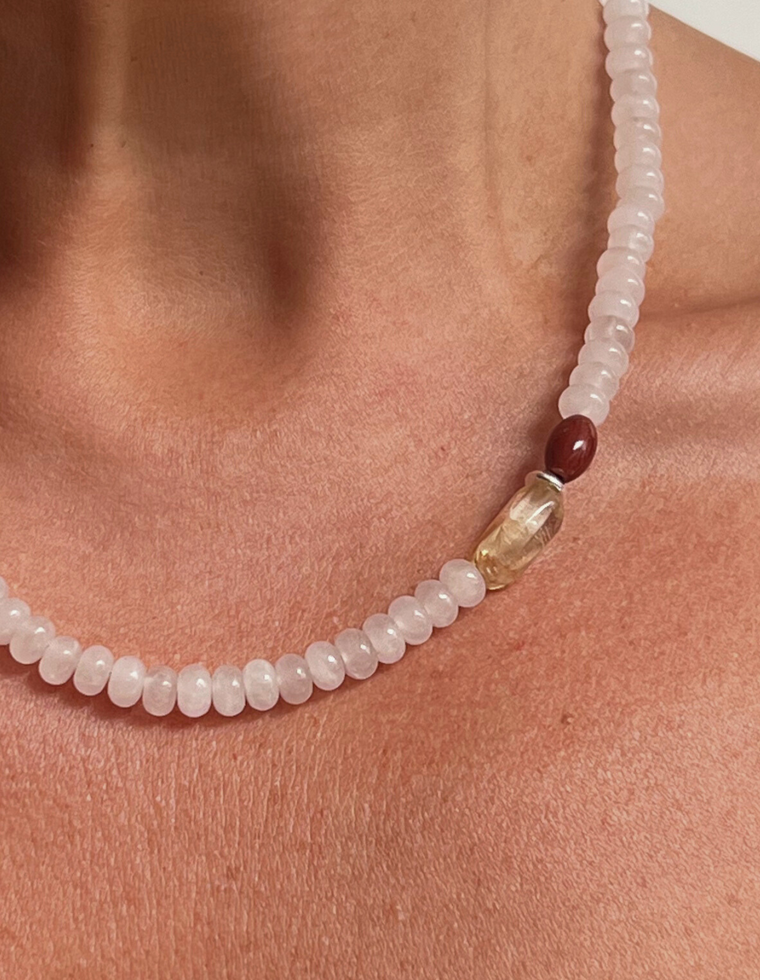 Oralith - Rose Quartz & Citrine Necklace