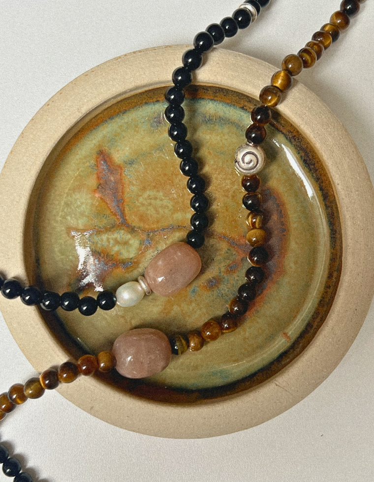 Fenira - Tiger Eye & Moonstone Necklace