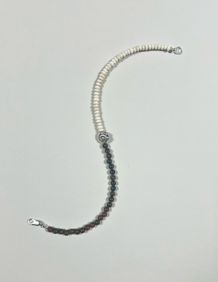 Orren III - Riverstone & Mahogany Obsidian Anklet