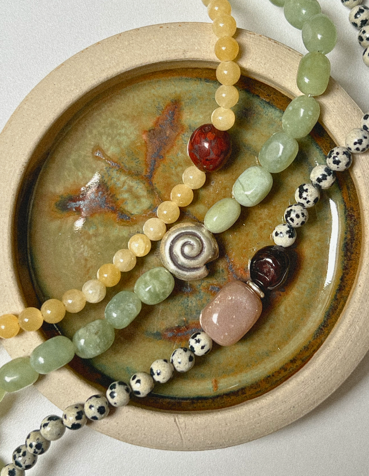 Thoren - Yellow Jade & Jasper Necklace