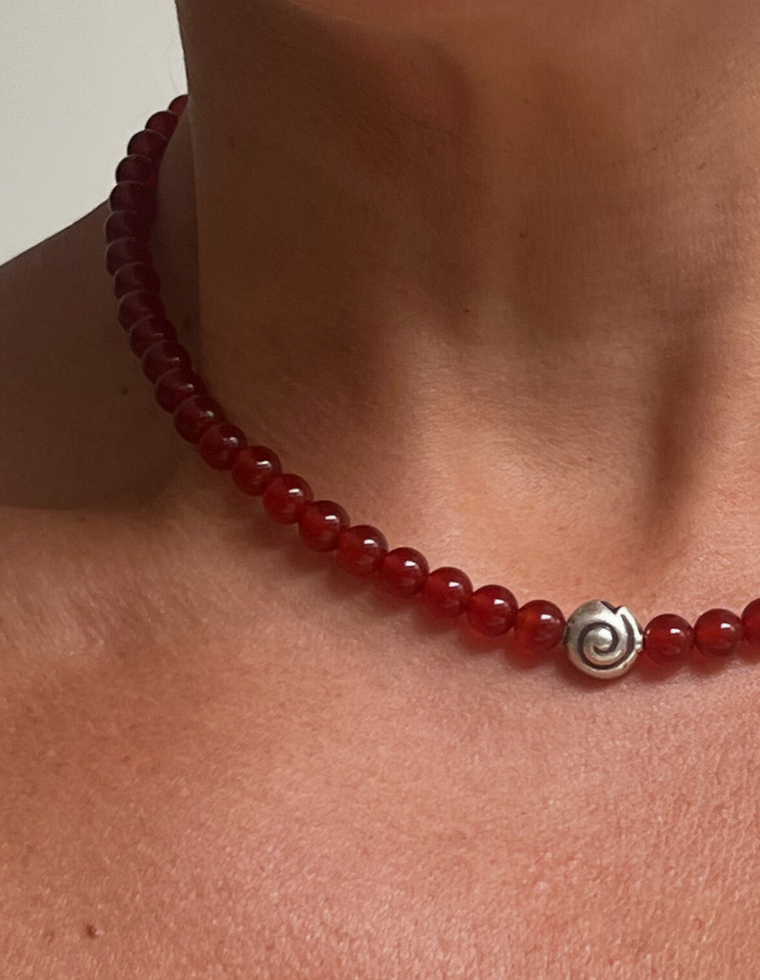 Althira - Carnelian & Pearl Necklace