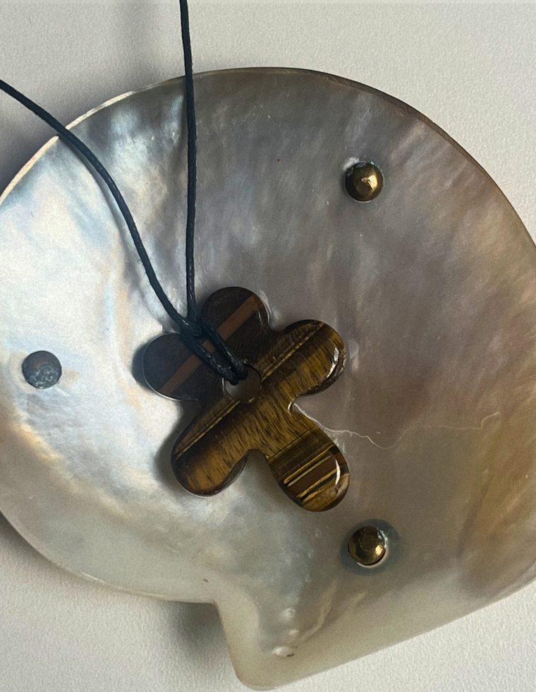 Tiger Eye Fleur Pendant