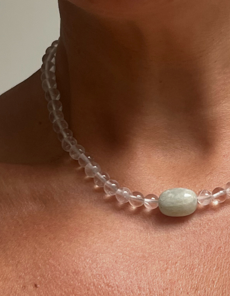 Aeris - Clear Quartz & Beryl Necklace