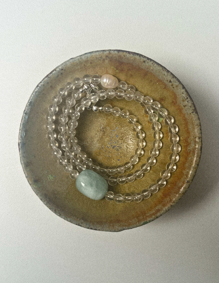 Vaelora - Clear Quartz & Beryl Necklace