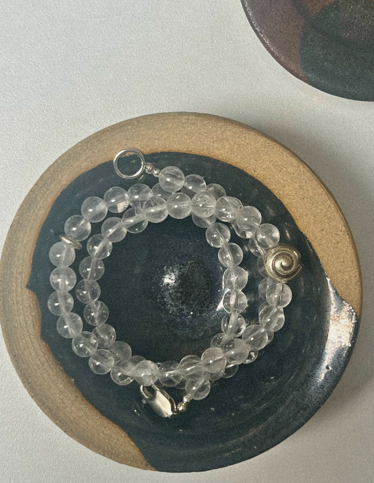 Lunareth - Clear Quartz Spiral Necklace